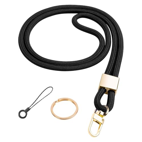 Korysnew 3 Farben Schlüsselband Lang Schlüsselbänder Umhängebänder mit Drehbarem Metallclip Umhängeband mit Mini Abnehmbare Schnalle Abnehmbare Neck Lanyard Langes Handgelenk Lanyard von Korysnew