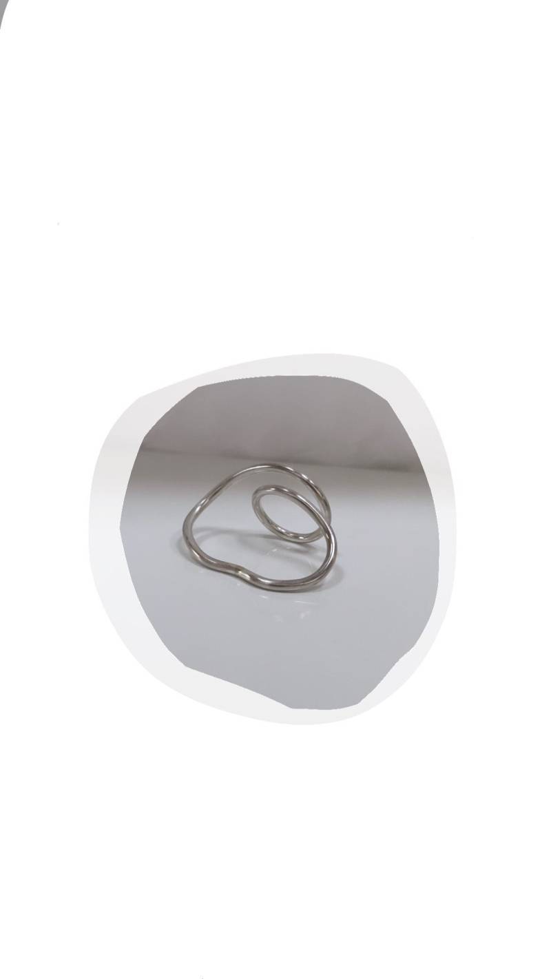 Silber Infinity Ring, Abstrakte Natürliche Form, Moderner Klecks, Mode Accessoire Silber Infinity Ring, Abstrakte Natürliche Form, Moderner Klecks, Mode Accessoire von KosaArtGroupShop