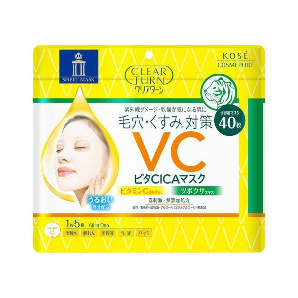 Kose - Clear Turn Vita CICA Mask - 40stücke von Kose