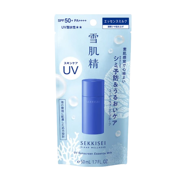 Kose - Sekkisei Clear Wellness UV Sunscreen Essence Milk SPF50+ PA++++ - 50ml von Kose