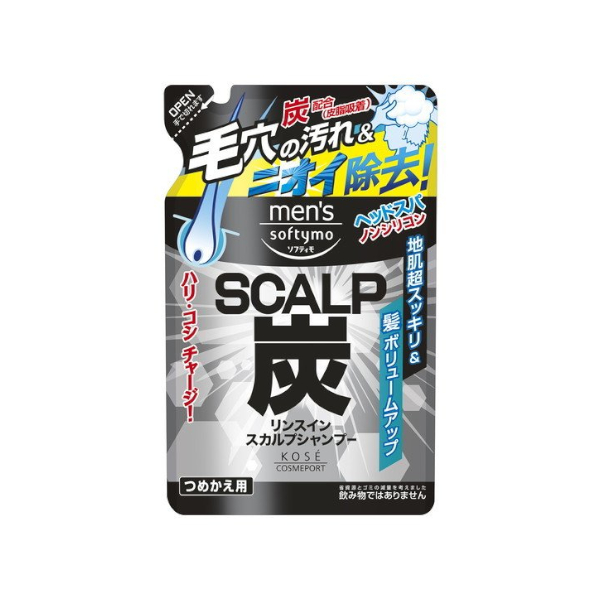Kose - Softymo Men's Scalp Charcoal Shampoo Refill - 400ml von Kose