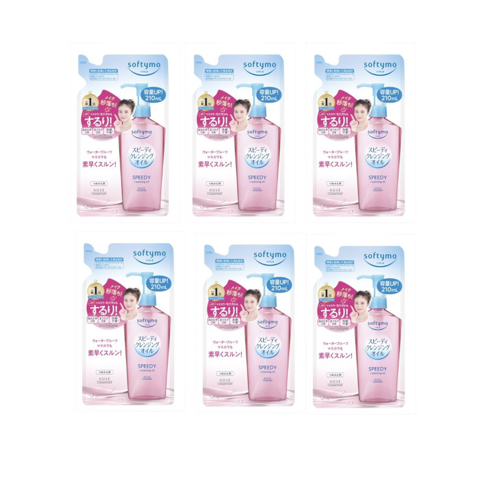 Kose - Softymo Speedy Cleansing Oil Refill (2024 Version) - 210ml (6ea) Set von Kose