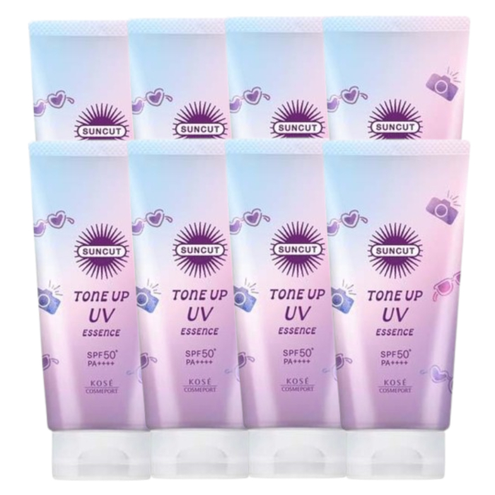 Kose - SunCut - TONE UP UV Essence SPF50+ PA++++ - 80g (8ea) Set von Kose
