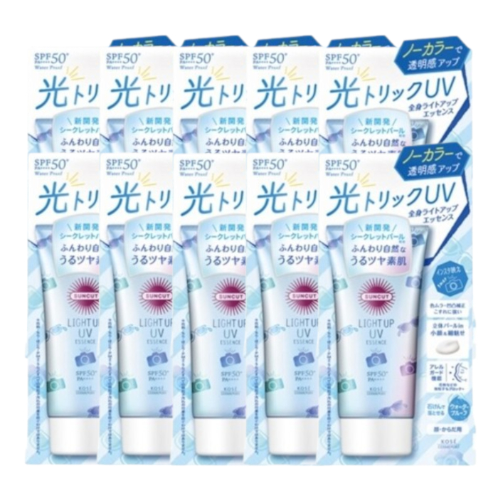 Kose - Suncut Light Up UV Essence SPF50+ PA++++ - 80g (10ea) Set von Kose