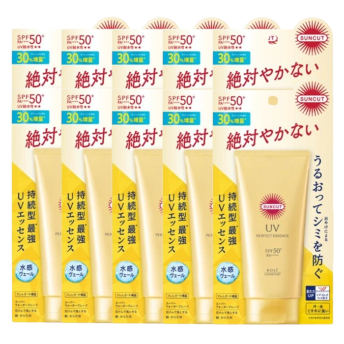 Kose - Suncut UV Perfect Essence SPF50+ PA++++ (2024 Version) - 80g (10ea) Set von Kose