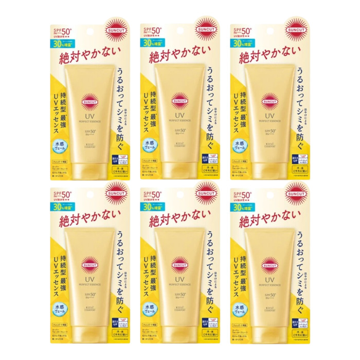Kose - Suncut UV Perfect Essence SPF50+ PA++++ (2024 Version) - 80g (6ea) Set von Kose
