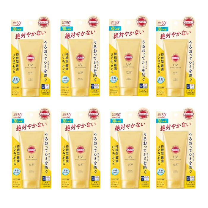 Kose - Suncut UV Perfect Essence SPF50+ PA++++ (2024 Version) - 80g (8ea) Set von Kose
