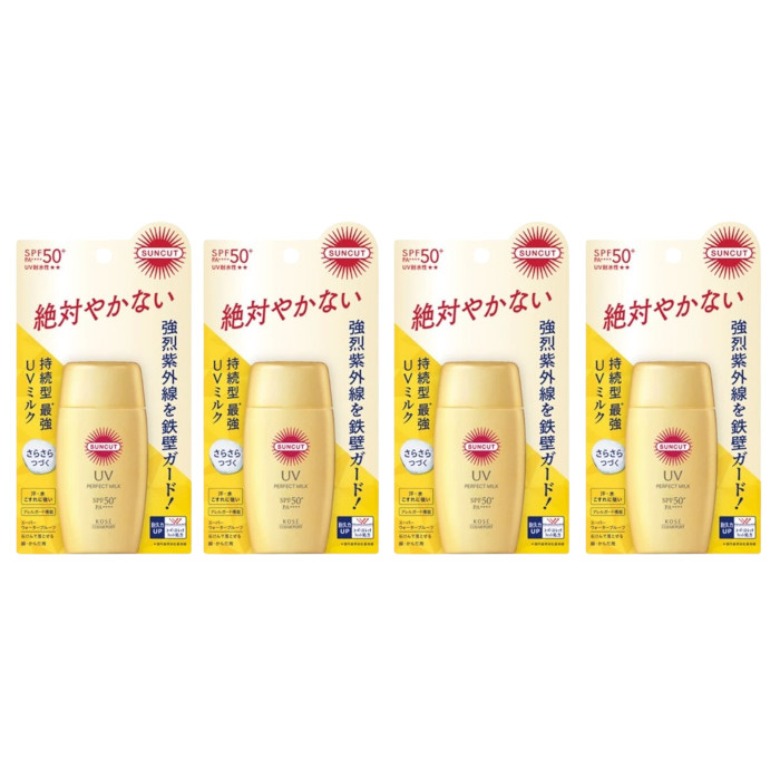 Kose - Suncut UV Perfect Milk SPF50+ PA++++ (2024 Version) - 50ml (4ea) Set von Kose