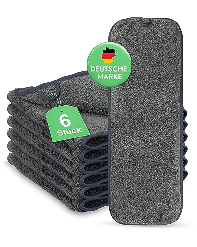 Kosmetik Kompressentuch Mikrofaser 25 x 70 weich flauschige Premium Kompressen Tücher für Studio & Wellness Kompressenwärmer, Kosmetex (Grau 6 Stück) von Kosmetex