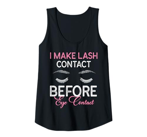 Damen I Make Lash Contact Before Eye Contact Cosmetic Studio Tank Top Damen I Make Lash Contact Before Eye Contact Cosmetic Studio Tank Top von Kosmetik Studio Wimpern Kosmetikerin