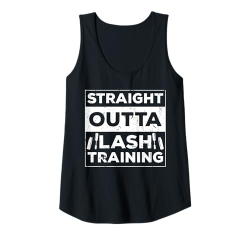Damen Straight Outta Lash Training Cosmetic Studio Tank Top Damen Straight Outta Lash Training Cosmetic Studio Tank Top von Kosmetik Studio Wimpern Kosmetikerin