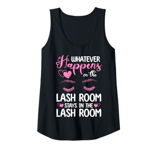 Damen Whatever Happens In The Lash Room Stays Tank Top von Kosmetik Studio Wimpern Kosmetikerin