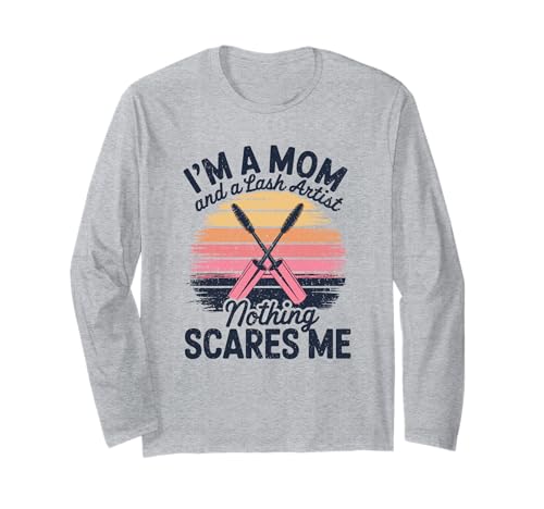Wimpernverlängerung Mama Lash Stylistin Lustiges Design Langarmshirt von Kosmetikerin Beauty Salon Mama Esthetik Schule