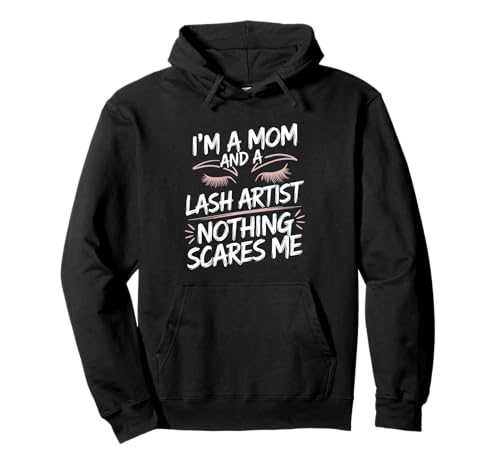 Wimpernverlängerung Mama Lash Stylistin Lustiges Design Pullover Hoodie von Kosmetikerin Beauty Salon Mama Esthetik Schule
