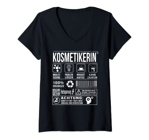 Damen Kosmetikerin Lustiger Spruch Humor T-Shirt mit V-Ausschnitt Damen Kosmetikerin Lustiger Spruch Humor T-Shirt mit V-Ausschnitt von Kosmetikerin Beruf Lustiger Spruch