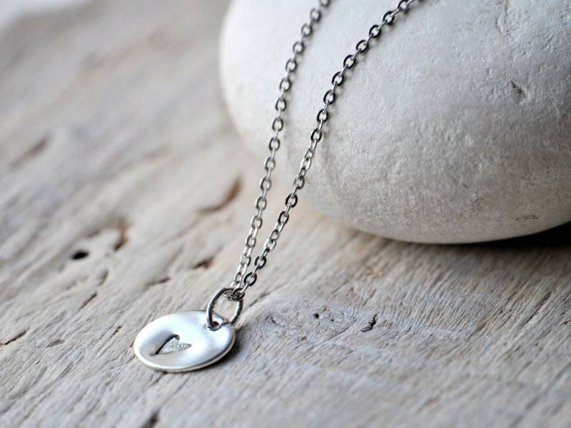 Personalised Charm Necklace, Sterling Silver, With Custom Initials Or Symbols von Kosmika