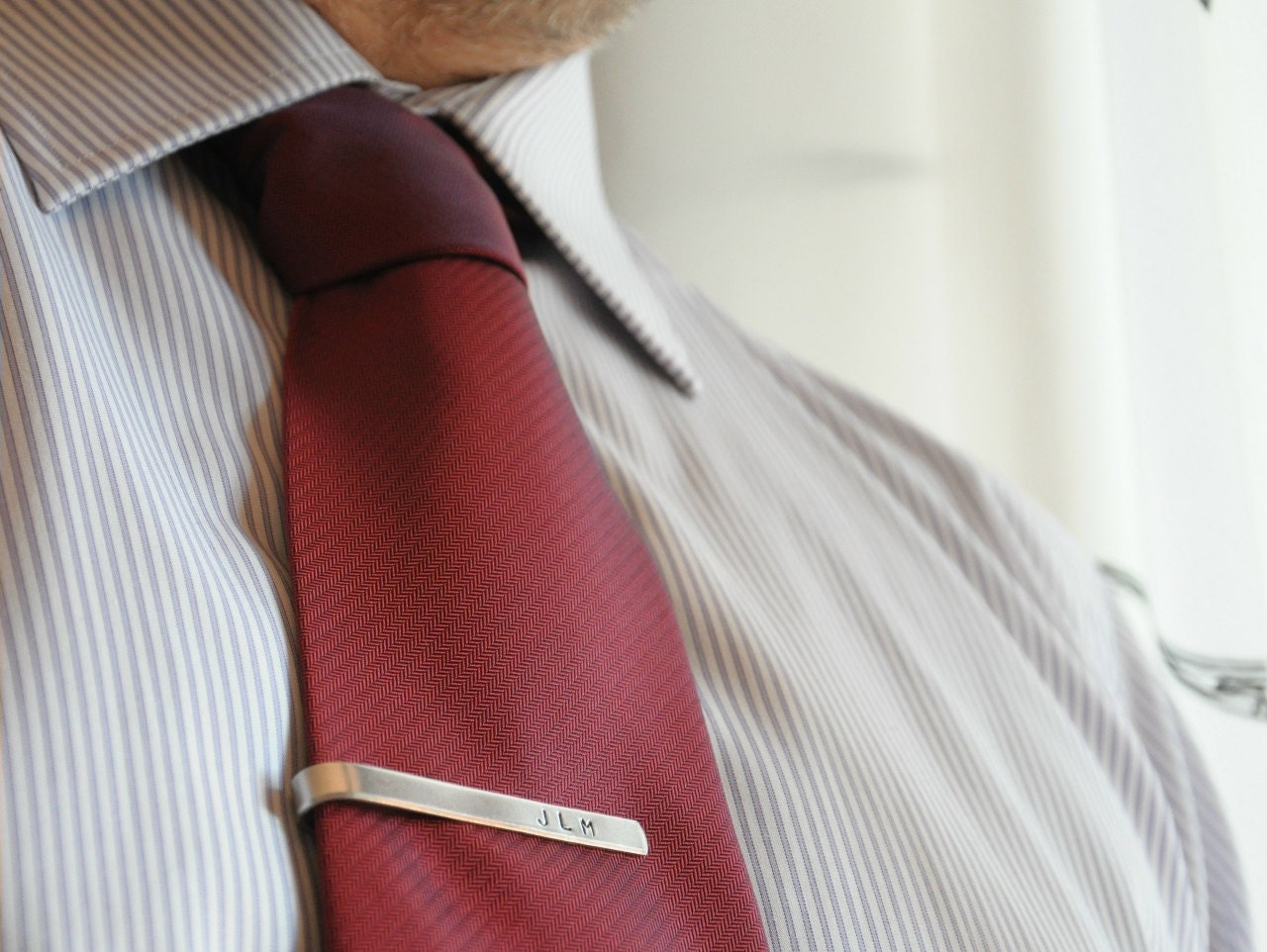 Personalized Aluminium Tie Bar With Custom Initials Or Numbers - Made To Order Personalized Aluminium Tie Bar With Custom Initials Or Numbers - Made To Order von Kosmika