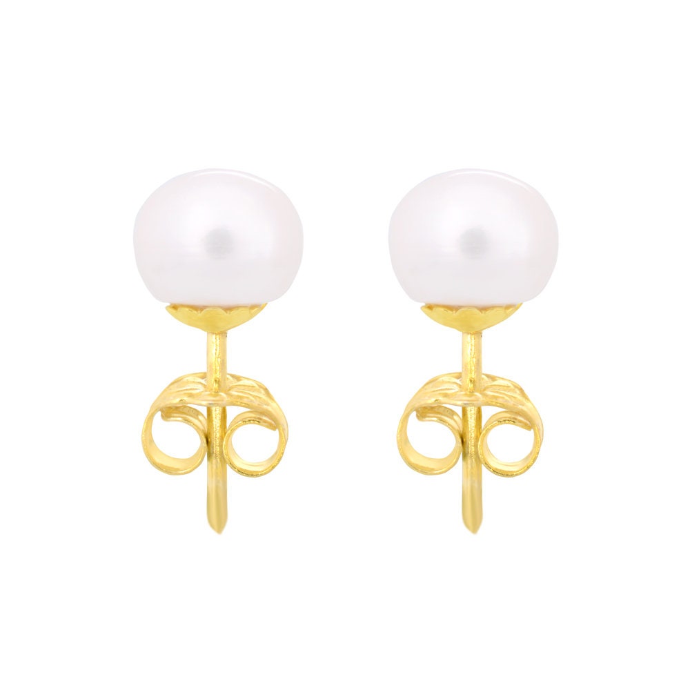 Vergoldete Silberperlen-Ohrringe von KosmimatothikiGR