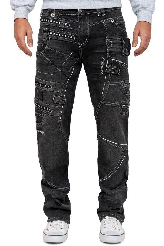Kosmo Lupo 5-Pocket-Jeans Auffällige Herren Hose BA-KM001 (1-tlg) mit Verzierungen und Nieten von Kosmo Lupo