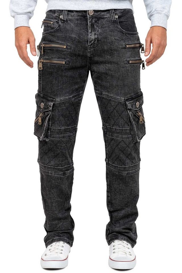 Kosmo Lupo 5-Pocket-Jeans Auffällige Herren Hose BA-KM060 (1-tlg) mit Verzierungen und Nieten von Kosmo Lupo