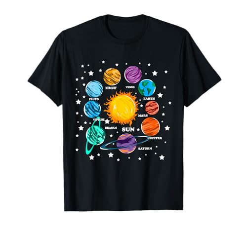 Astronomie Kinder Sonnensystem Planeten Sonne Universum T-Shirt von Kosmonauten Geschenkidee Weltall Sonnensystem Fan
