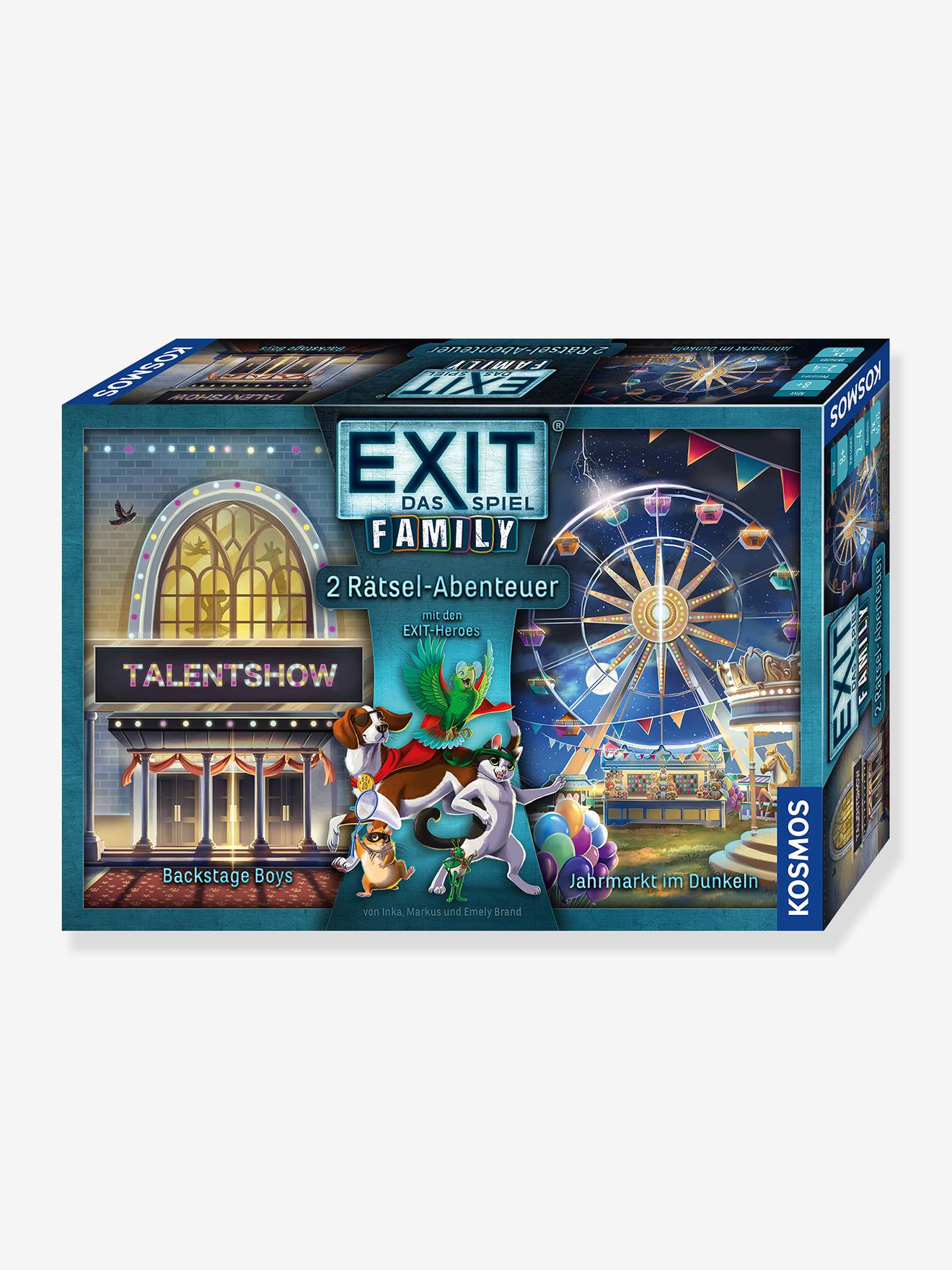 Rätselspiel Kinder EXIT® Das Spiel Family Backstage Boys/Jahrmarkt im Dunkeln KOSMOS von Kosmos