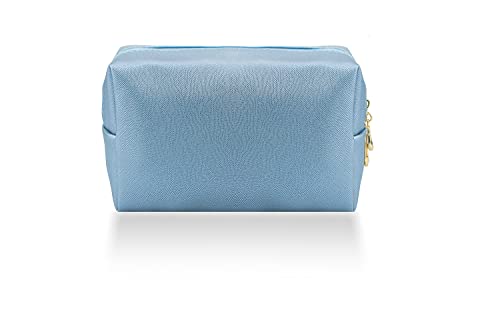 Kososuru Kleine Make-up-Tasche, tragbare Kosmetiktasche für Frauen, Make-up-Tasche, wasserdichte Kulturtasche für Reisen, Blau, Normal, Tragbar von Kososuru