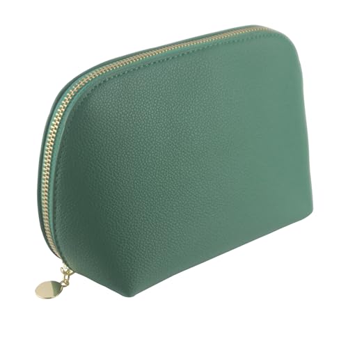 Kososuru Kleine Make-up-Tasche für Geldbörse, tragbar, wasserdicht, Kosmetiktasche, Reise-Make-up-Tasche für Damen, Grün , PU-Leder von Kososuru