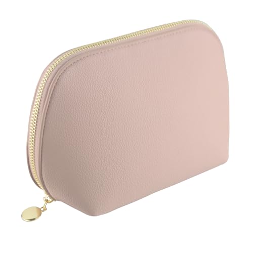 Kososuru Kleine Make-up-Tasche für Geldbörse, tragbar, wasserdicht, Kosmetiktasche, Reise-Make-up-Tasche für Damen, Pink, PU-Leder von Kososuru