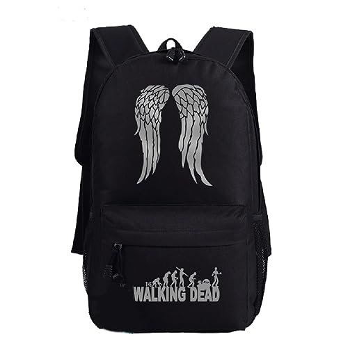 Kostor The Walking Dead Daryl Dixon 2 Flügel Schwarz Rucksack Schultertasche von Kostor