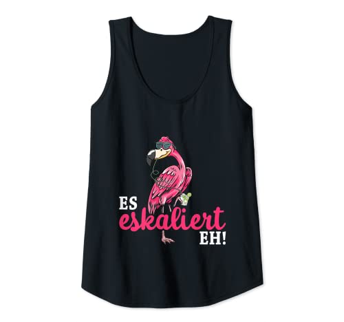 Damen wir eskalieren jga Frauen Flamingo Damen Es eskaliert eh Tank Top Damen wir eskalieren jga Frauen Flamingo Damen Es eskaliert eh Tank Top von Kostüm Flamingo Geschenk für Polterabend