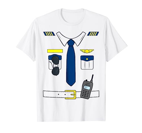 Pilot Kostüm Kinder Flugkapitän Jungen Herren Piloten T-Shirt Pilot Kostüm Kinder Flugkapitän Jungen Herren Piloten T-Shirt von Kostüme von SAMMODA