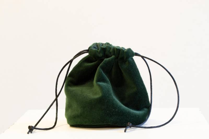 Kleiner Dunkelgrüner Samtbeutel Grün Rollenspiel Larp Mittelalter Beutel Tasche von Kostuemgeschichten