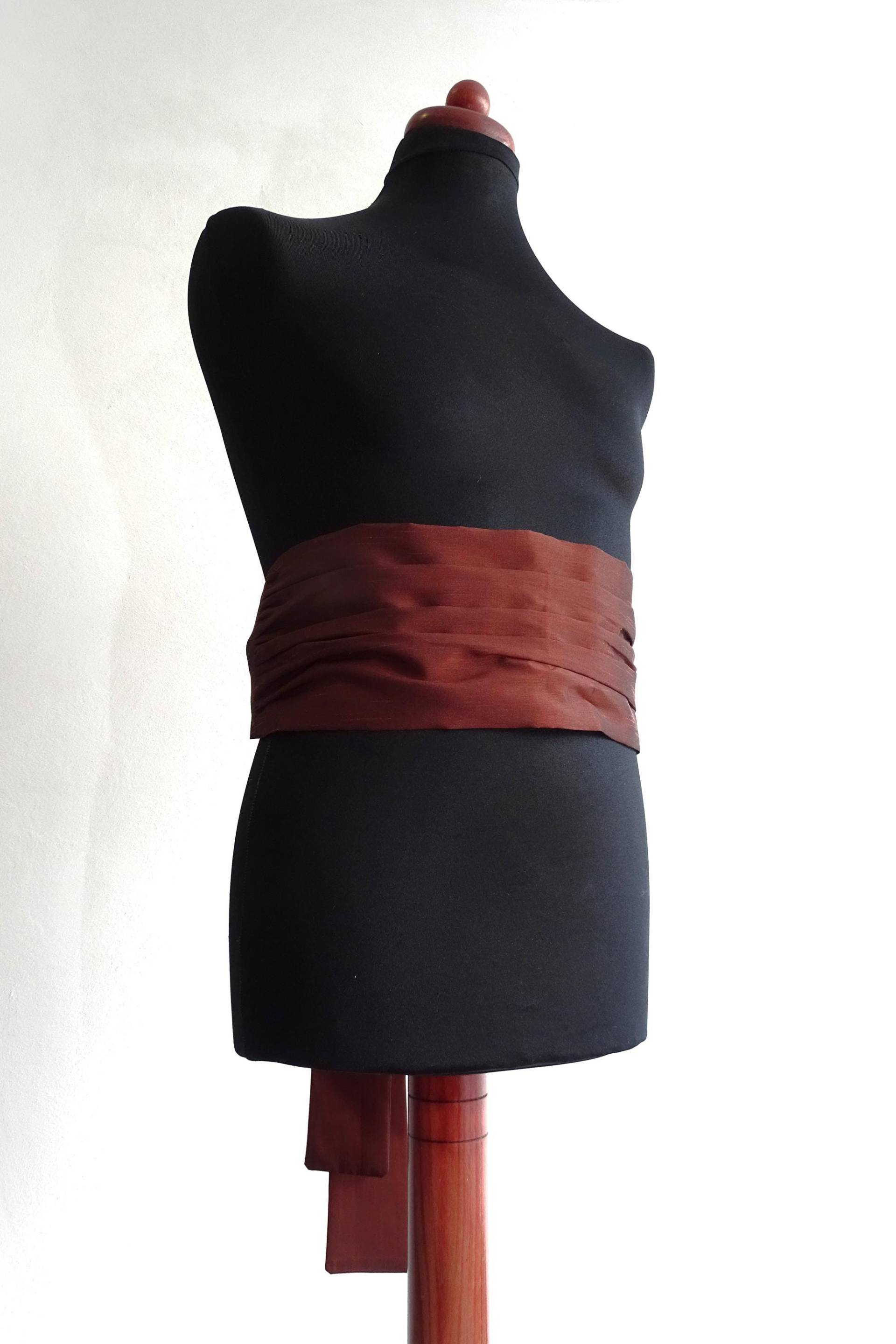 Kupfer Rostfarbene Piratenschärpe Piratengürtel Larp Taillenband Hüftband Schärpe Aus Taft in Wildseiden Optik von Kostuemgeschichten