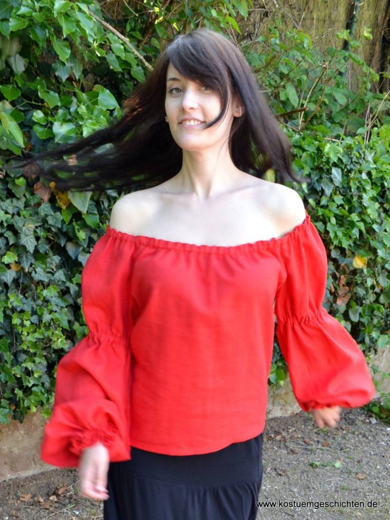 Leinenbluse Rot Bluse Lang Mittelalter Renaissance Larp Dirndl Leinen Oberteil Größe S Leinenbluse Rot Bluse Lang Mittelalter Renaissance Larp Dirndl Leinen Oberteil Größe S von Kostuemgeschichten