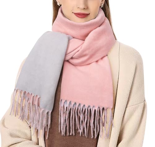 Kotashion Damen Kaschmir Texturschal Pelziger und Hautfreundlicher Weicher Winterschal Doppelseitiger Warmer Quasten Damenschal Perfektes Weihnachts und Geburtstagsgeschenk für Frauen von Kotashion