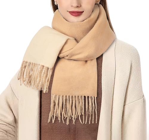 Kotashion Damen Kaschmir Texturschal Pelziger und Hautfreundlicher Weicher Winterschal Doppelseitiger Warmer Quasten Damenschal Perfektes Weihnachts und Geburtstagsgeschenk für Frauen von Kotashion