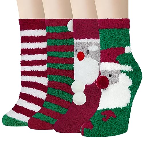 Kuschelsocken Damen Flauschige Socken lustige Geschenke Weihnachtsgeschenke f¨¹r Frauen gem¨¹tliche Winter-Thermosocken niedliche warme Tierbettsocken M?dchen beste Geschenkideen (Mehrfarbig-05) von Kotashion