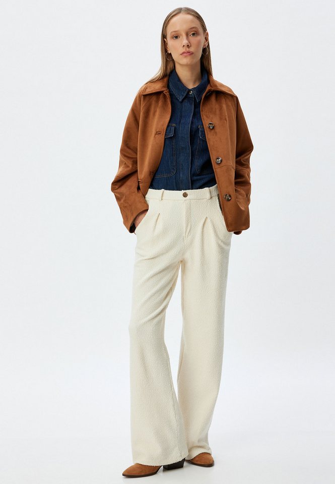Koton Anzughose Hohe Leibhöhe Tweed von Koton