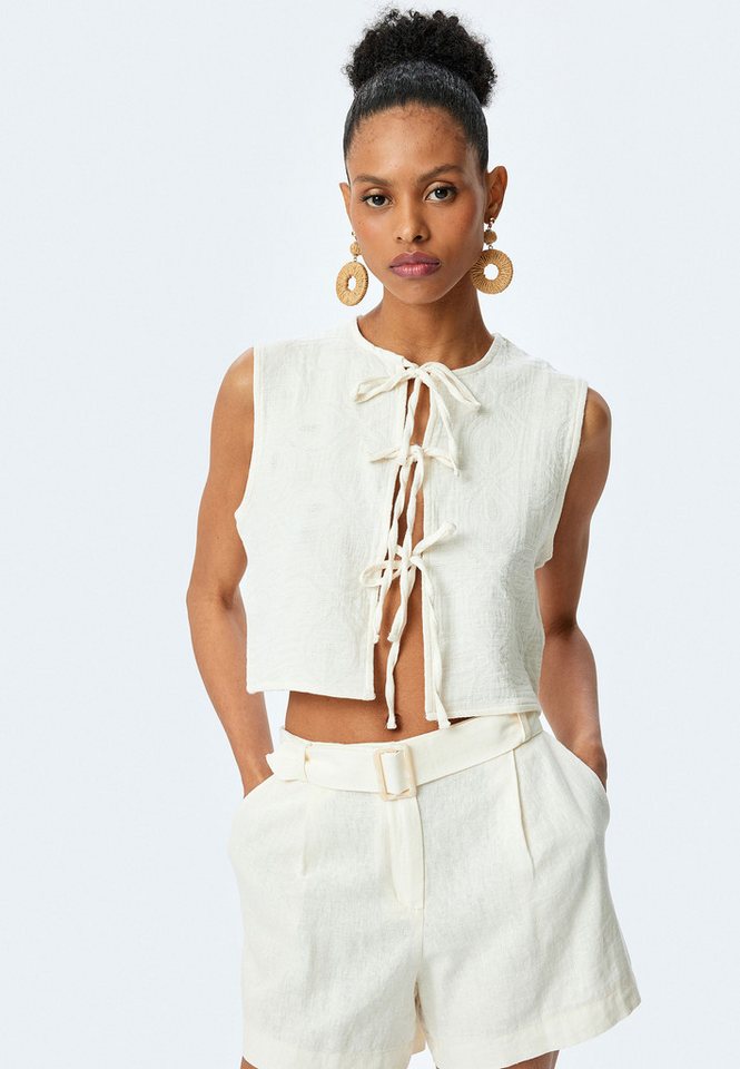 Koton Anzugweste Rundhalsausschnitt Mit Einbanddetail Anzugweste von Koton