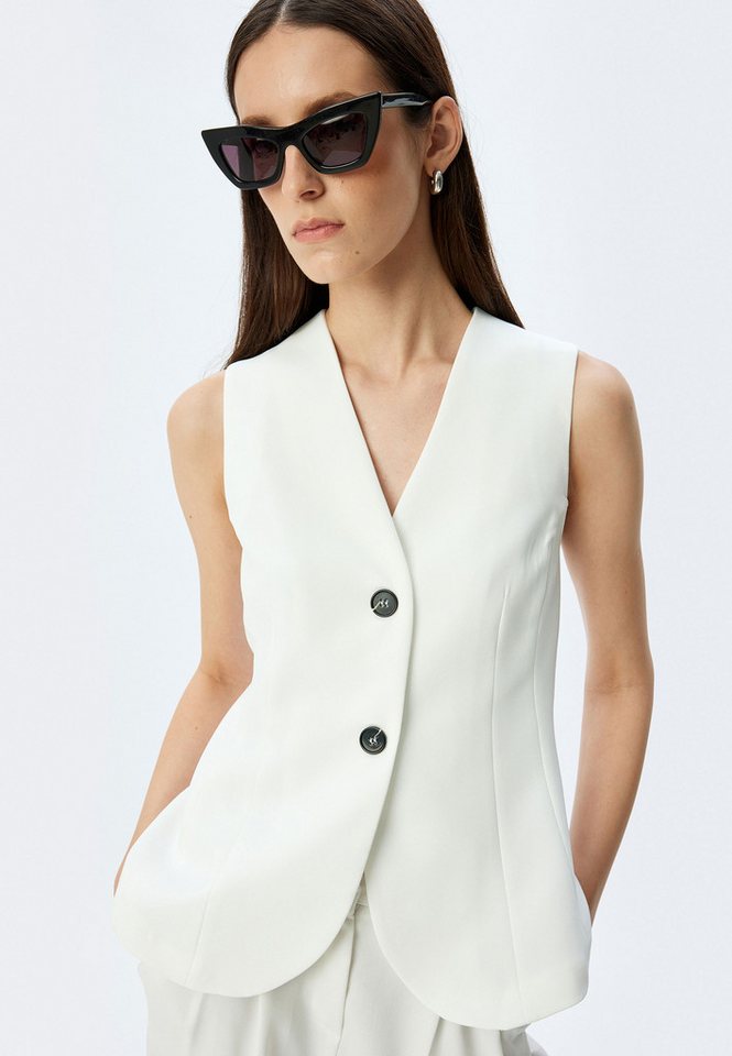 Koton Anzugweste V-Kragen Mit Knöpfen Anzugweste von Koton