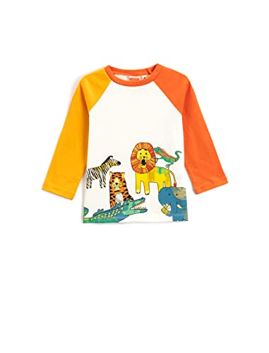 Koton Baby Boy Color Contrast Long Sleeve T-Shirt Printed Crew Neck von Koton
