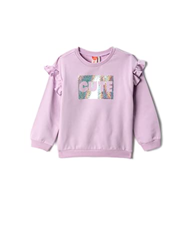 Koton Baby Girl Ruffled Printed Sweatshirt Long Sleeve Crew Neck Brushed Interior von Koton