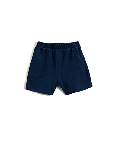 Koton Baby Junge Basic Mit Strukturierten Taschen Am Bund Gummizug Shorts, Dark Indigo (Din), 18-24 Monate EU von Koton
