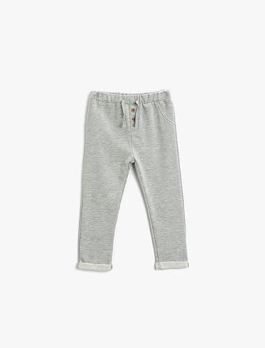 Koton Baby - Jungen Basic Pockets Button Detail Elastic Waistband Sweatpants, Grey (023), 12-18 Monate EU von Koton