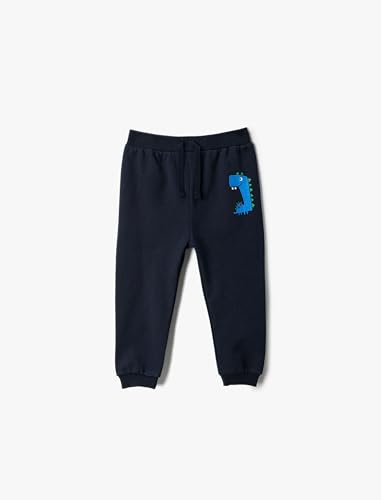 Koton Baby - Jungen Dinosaur Printed Detail Jogger Drawstring Sweatpants, Marine (720), 6-9 Monate EU von Koton