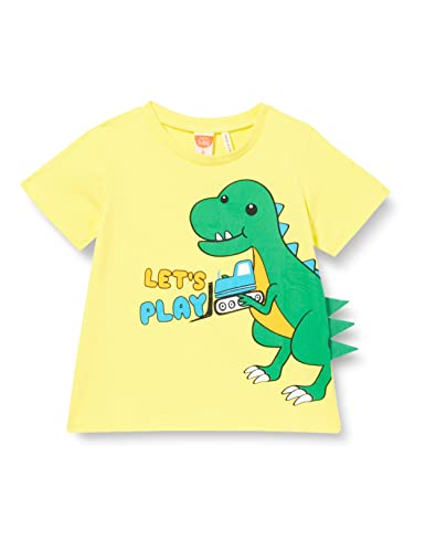 Koton Baby - Jungen Dinosaur Printed Long Sleeve Crew Neck Applique Detail T-Shirt, Yellow (151), 6-9 Monate EU von Koton