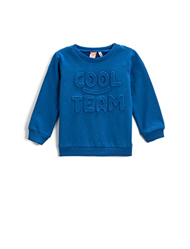 Koton Baby - Jungen Printed Crew Neck Cotton Sweatshirt, Saxe (665), 6-9 Monate EU von Koton