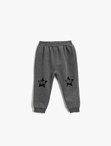 Koton Baby - Jungen Printed Jogger Elastic Waistband Sweatpants, Anthracite (045), 12-18 Monate EU von Koton