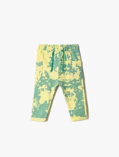 Koton Baby - Jungen Tie-dye Printed Side Pocket Detail Drawstring Elastic Waistband Sweatpants, Multicolor (Mix), 6-9 Monate EU von Koton